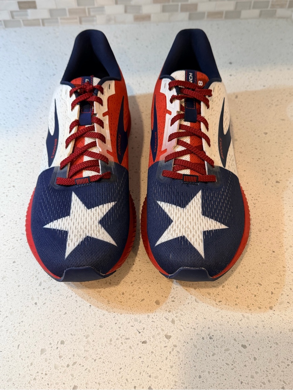 Brooks Launch 8 Shoes Men’s Size 9.5 Texas Star Flag USA Running 1203451B621